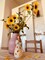 Sunflower Gifts for Women - Sunflower Girl Candle Holder W/Flickering LED Candle, Birthday Sunshine Daisy Fun Gifts for Her, Mom,Bestfriend, Friendship, Decorations for Home, Kitchen Decor